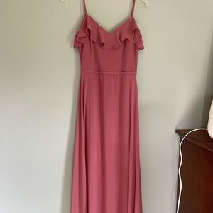 Dusty rose bridesmaid/prom dress size 2